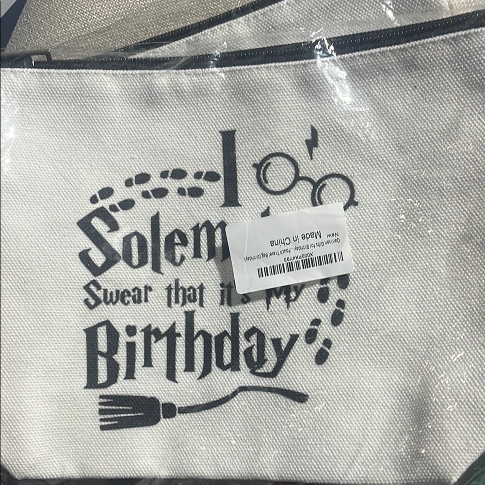Gray Harry Potter Themed Pouch
